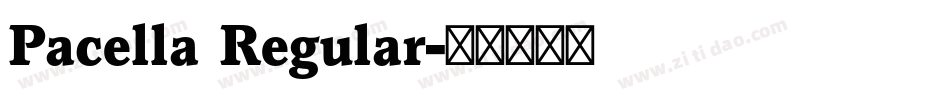 Pacella Regular字体转换